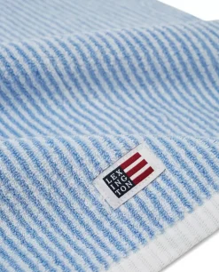 Lexington Icons Original Håndkle White/Blue Striped 70x130