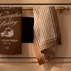Lexington Kjøkkenhåndkle I Lin/Bomull Med Striper Fudge/Hvit 50x70