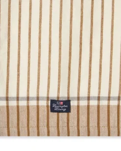 Lexington Kjøkkenhåndkle I Lin/Bomull Med Striper Fudge/Hvit 50x70