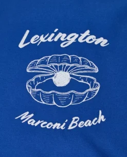 Lexington Putetrekk I Økologisk Bomullstwill Med Blå Logo, Blå/Hvit