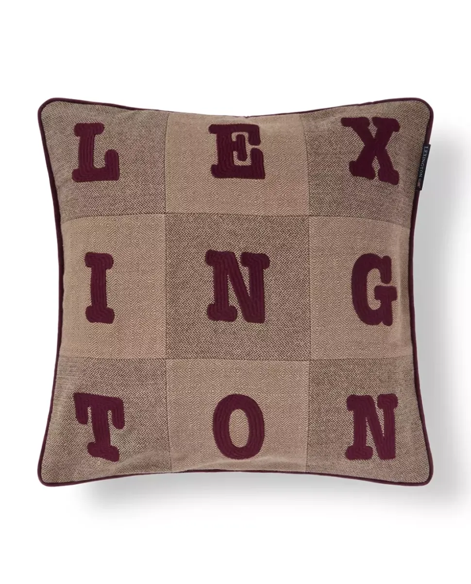 Lexington Putetrekk I Tweedvevd Bomull Med Bokstavapplikasjon 50x50