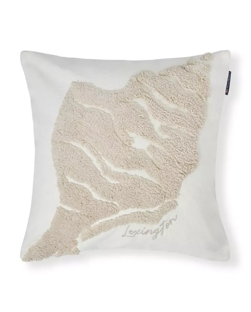Lexington Rug Shell Putetrekk I Resirkulert Bomullscanvas, Hvit/Beige