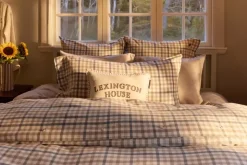 Lexington Rutet Bomullsflanell Sengesett Lang