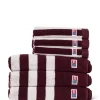 Lexington Stripet Frottéhåndkle Fiken/Snøhvit 70x130