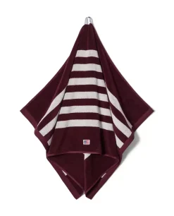 Lexington Stripet Frottéhåndkle Fiken/Snøhvit 70x130