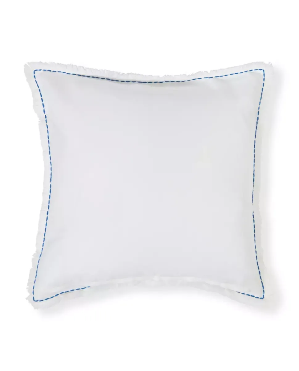 Lexington Summer Putetrekk I Linblanding Med Brodert Applikasjon, Blå/Hvit