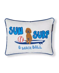 Lexington Sun Surf Pute I Økologisk Bomullstwill, 30x40, Hvit Multi