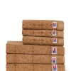 Lexington Velourhåndkle Med Jacquardmønster Fudge 70x130