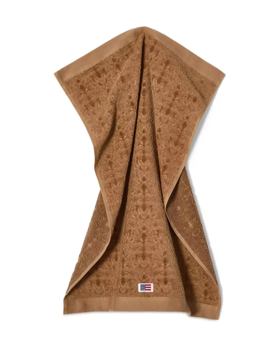 Lexington Velourhåndkle Med Jacquardmønster Fudge 70x130
