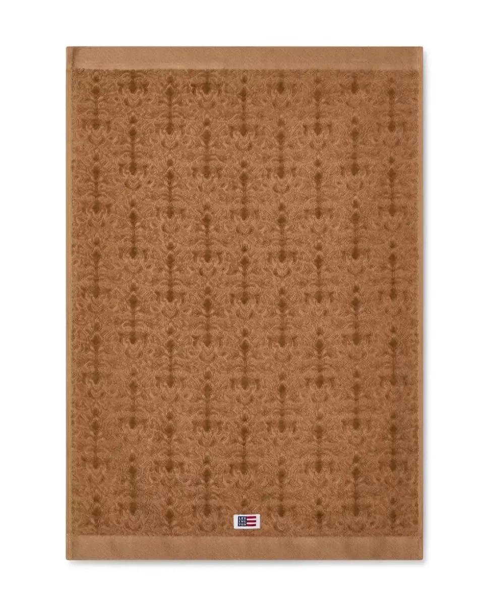 Lexington Velourhåndkle Med Jacquardmønster Fudge 70x130