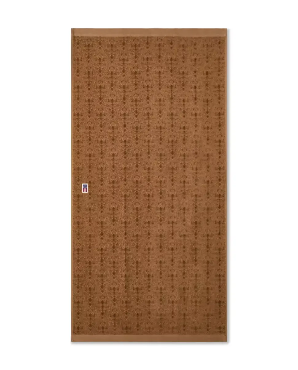 Lexington Velourhåndkle Med Jacquardmønster Fudge 70x130