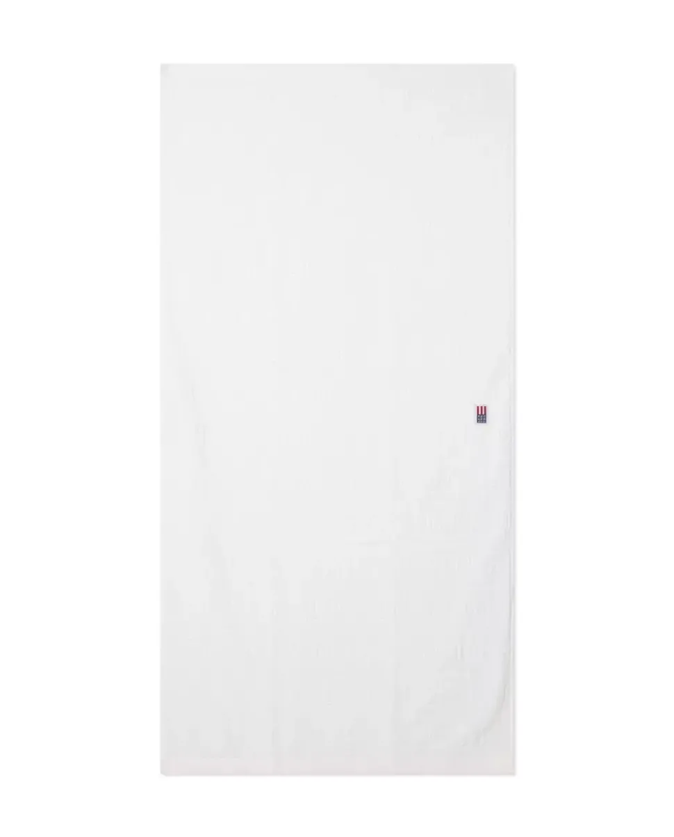 Lexington Velour Jacquard Håndkle Med Logo Hvitt 70x130cm