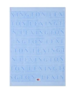Lexington Velour Jacquard Håndkle Med Logo Himmelblå 70x130cm