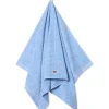 Lexington Velour Jacquard Håndkle Med Logo Himmelblå 30x50cm