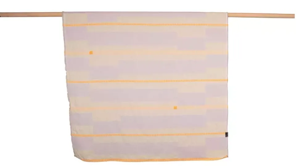 Lino Pledd Block Stripes Fiolett