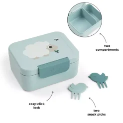 Liten Matboks Med Snackspyd Tiny Farm Blå