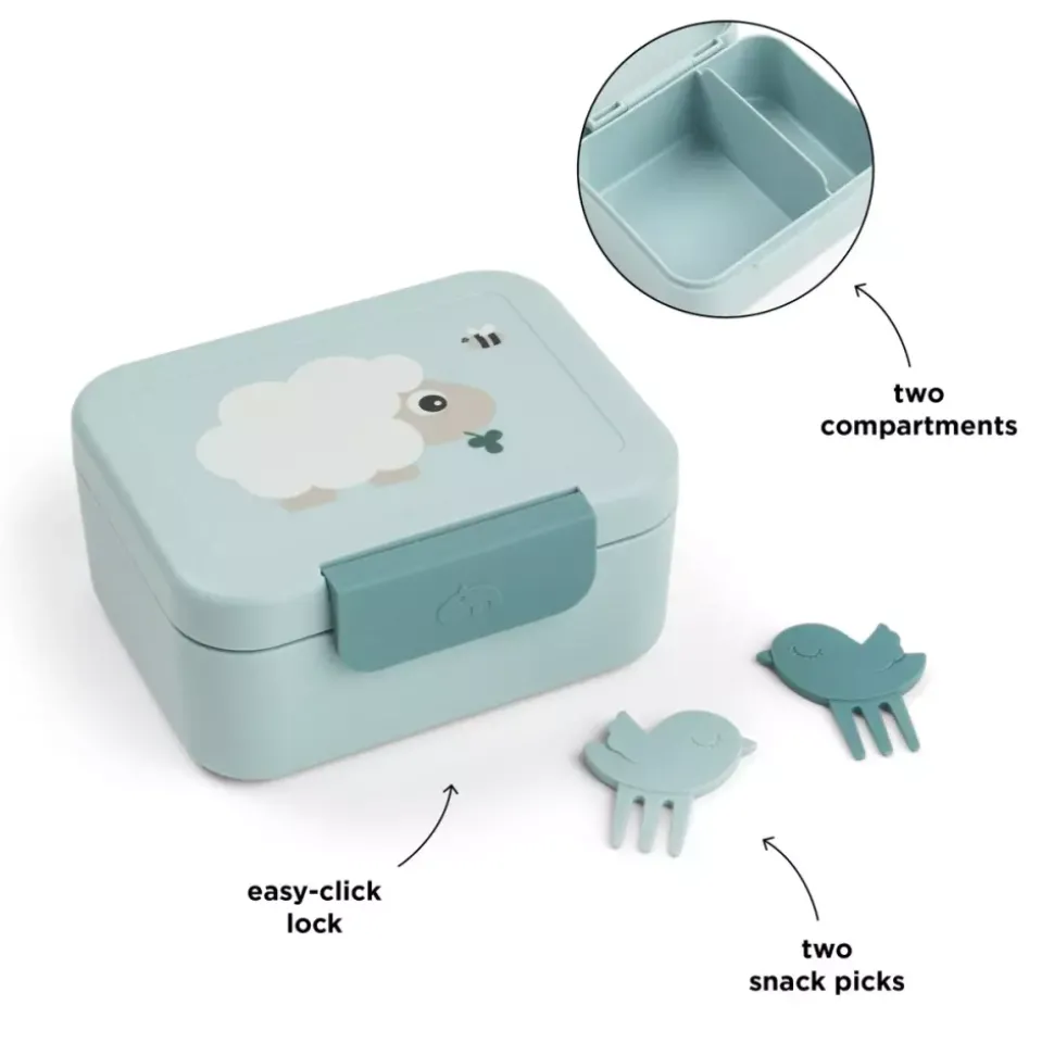 Liten Matboks Med Snackspyd Tiny Farm Blå