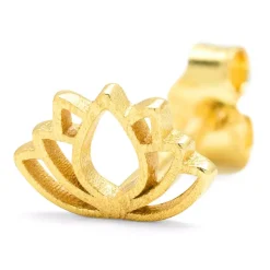 Lotus Ørering 1 stk Forgyldt