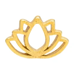Lotus Ørering 1 stk Forgyldt