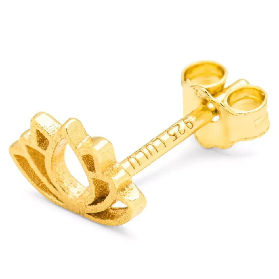 Lotus Ørering 1 stk Forgyldt