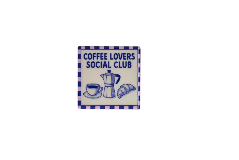 Love Tiles Coaster Coffee Lovers Social Club