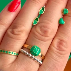Love U Ørering 1 stk Light Green