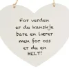 Lærer Hjerteskilt 13x11