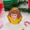 Lyestake Keramikk Engel Gul Med Glitter