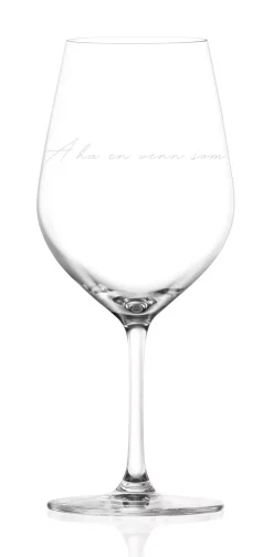 Lykketegning Rødvinsglass Venn