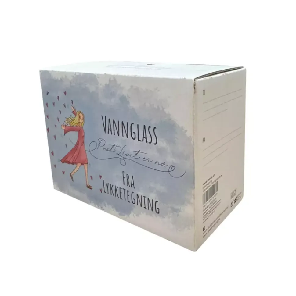 Lykketegning Vannglass 2pk