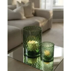Magnor Harlekin Lykt/vase M Grønn 24cm