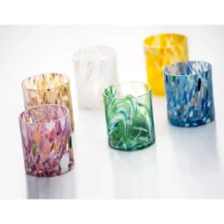 Magnor Swirl Drikkeglass/lykt Blå Multi 35cl