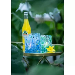 Magnor Swirl Drikkeglass/lykt Blå Multi 35cl