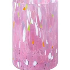 Magnor Swirl Lykt/vase Rosa 19cm