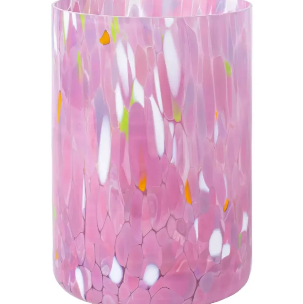 Magnor Swirl Lykt/vase Rosa 19cm