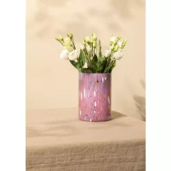 Magnor Swirl Lykt/vase Rosa 19cm
