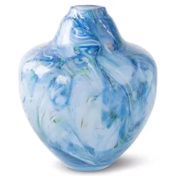 Magnor - Unik skulptur kunstglass blå multi medium 24 cm