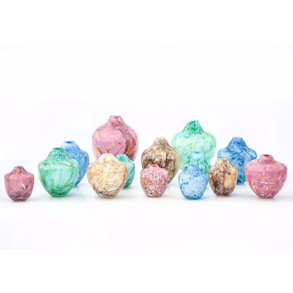 Magnor - Unik skulptur kunstglass brun multi medium 24 cm