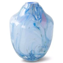 Magnor - Unik skulptur kunstglass blå multi liten 17 cm