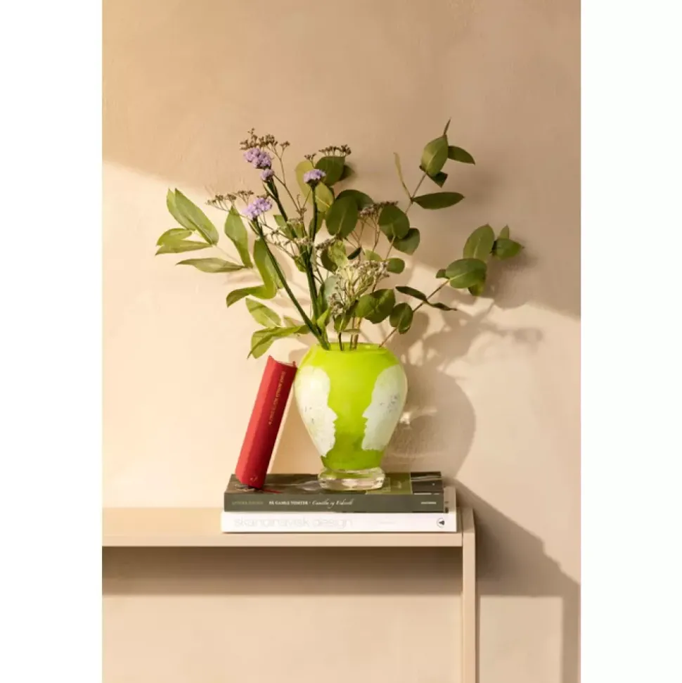 Magnor - Vi Møtes kunstglass vase grønn 18 cm