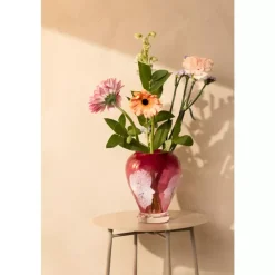 Magnor - Vi Møtes kunstglass vase rosa 18 cm