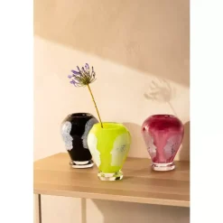 Magnor - Vi Møtes kunstglass vase sort 18 cm