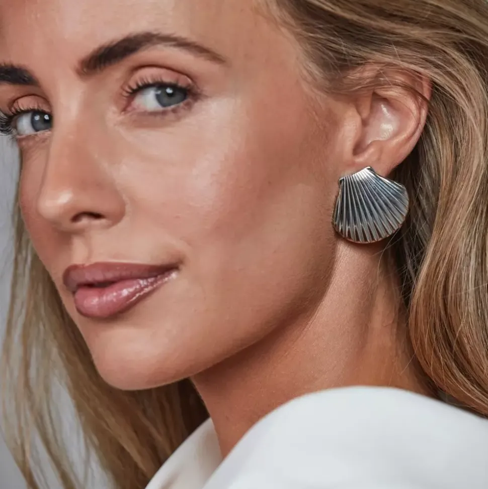 Marbella Skjell Øredobber Sølv