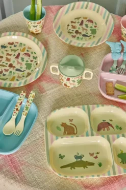 Melaminasjett Barn Romdelt Rosa