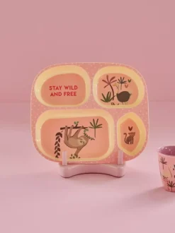 Melaminasjett Romdelt Pink Jungle