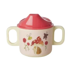 Melamin Babykopp Pink Happy Forest