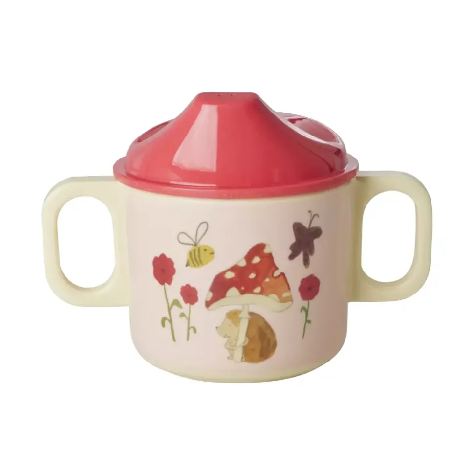 Melamin Babykopp Pink Happy Forest