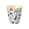 Melamin Barnekopp Med Blått Abc Print - Liten - 160 Ml