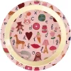 Melamin Barne Lunsjtallerken Med Rosa Abc Print