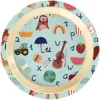 Melamin Barne 4-Roms Tallerken Med Blått Abc Print
